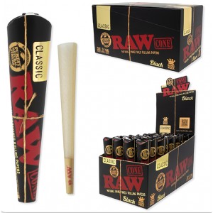 RAW Black Cones King Size (Pack Of 3) - (Display Of 32)